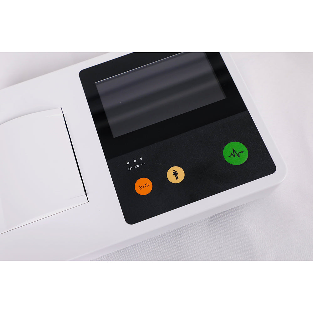 Medical Electrocardiogram 12 Leads 3 Channel Portable ECG EKG Machine