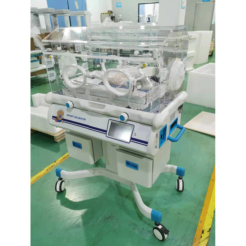 Infant Care Equipment Baby Incubator Double Wall Hood Air and Skin Mode Infant Newborn Incubator