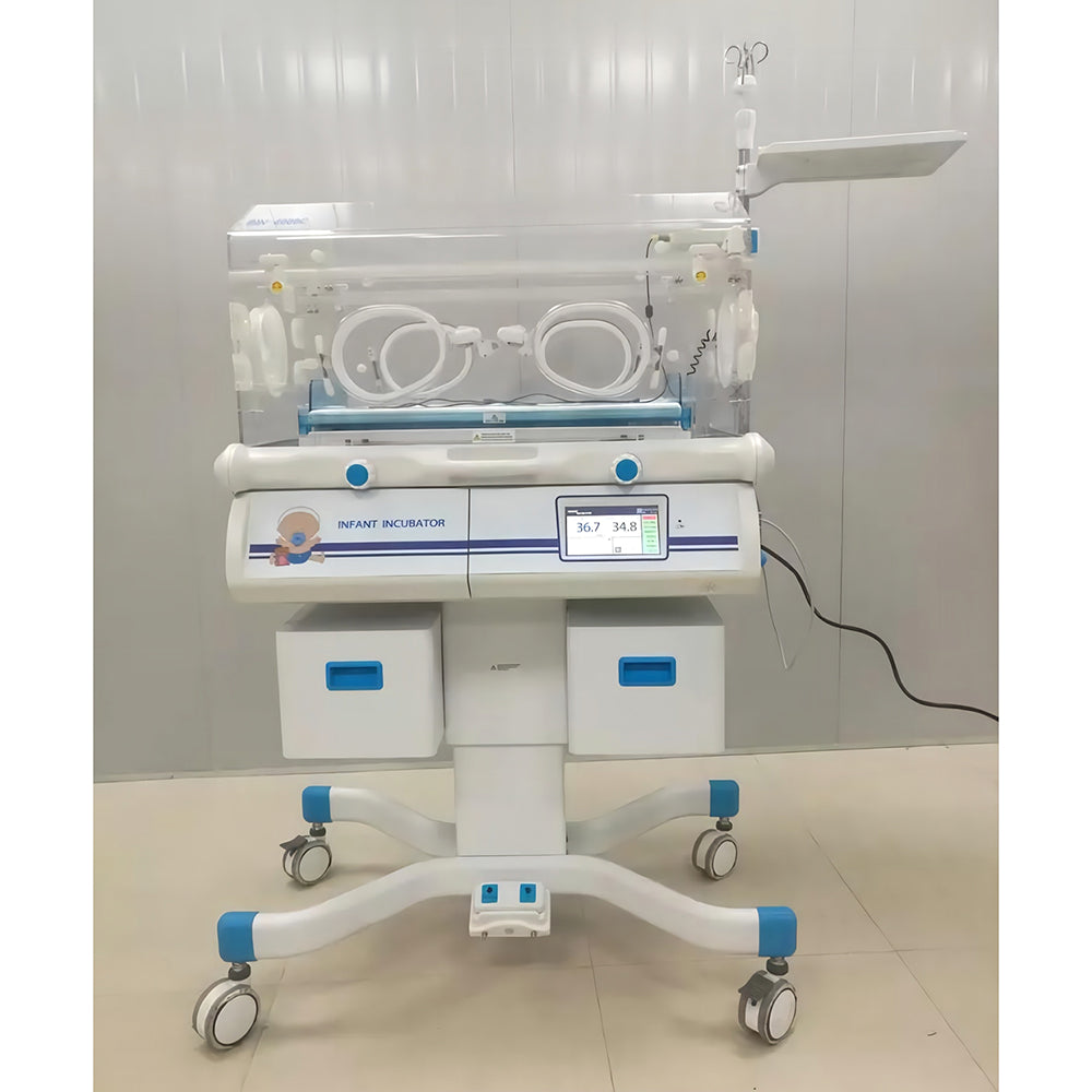Infant Care Equipment Baby Incubator Double Wall Hood Air and Skin Mode Infant Newborn Incubator