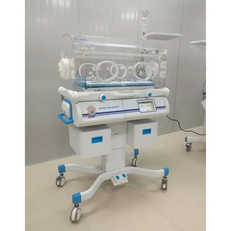 Infant Care Equipment Baby Incubator Double Wall Hood Air and Skin Mode Infant Newborn Incubator