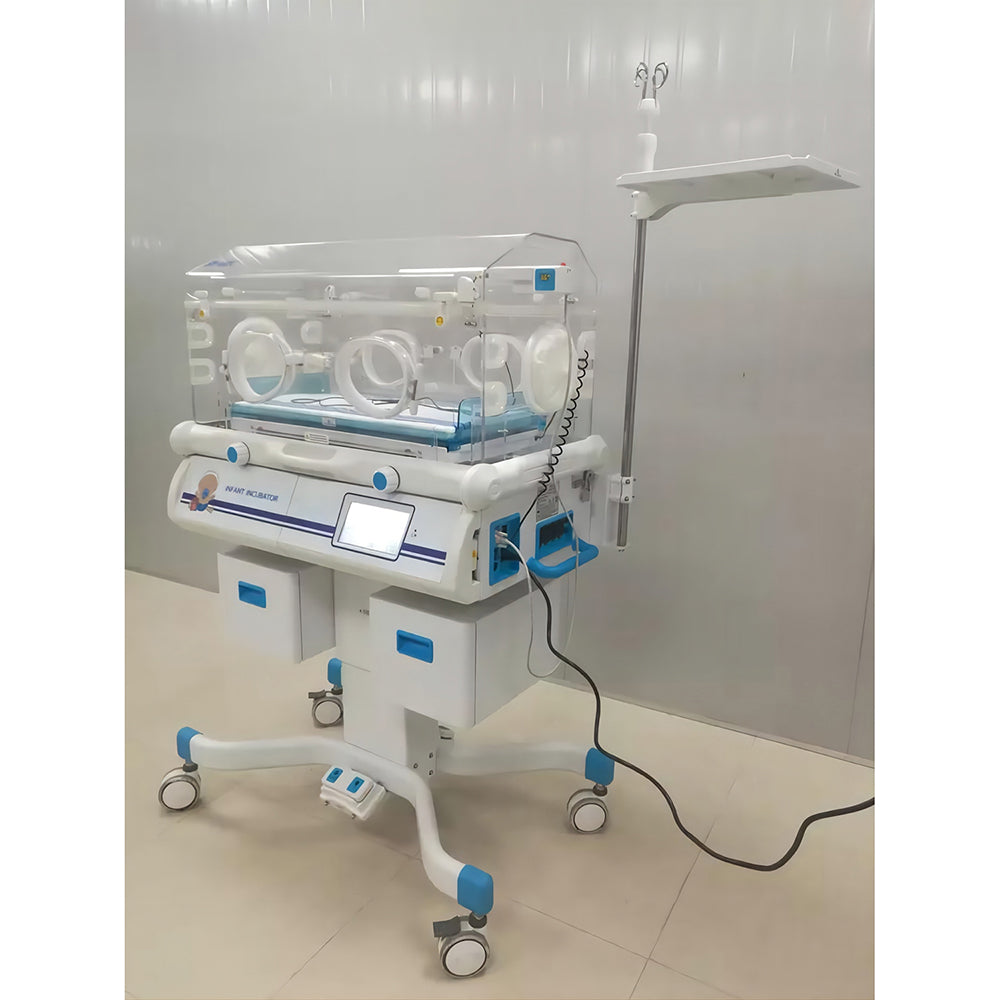 Infant Care Equipment Baby Incubator Double Wall Hood Air and Skin Mode Infant Newborn Incubator