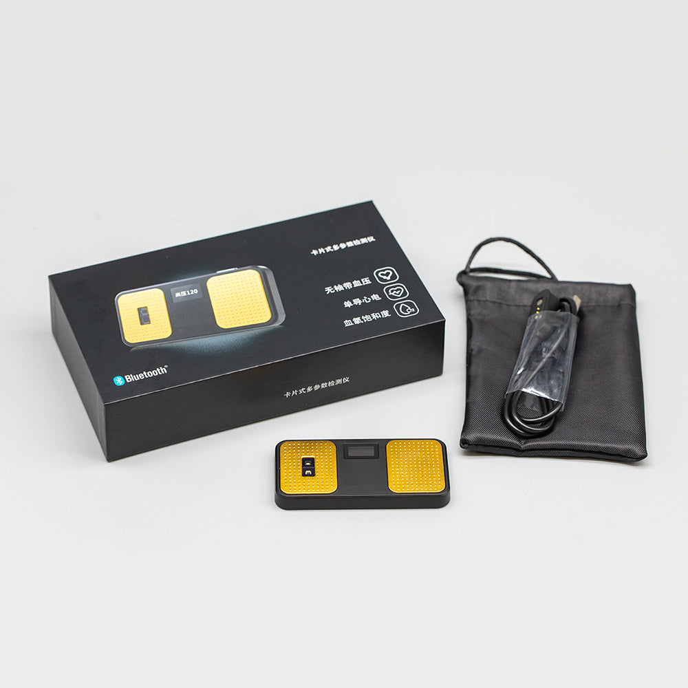 Vital Card Monitor Simple Easy Use Blood Pressure ECG SpO2 Vital Card Monitor