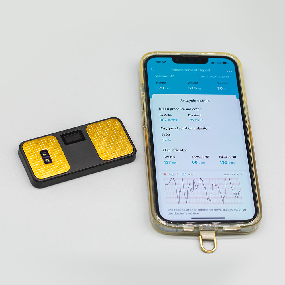 Vital Card Monitor Simple Easy Use Blood Pressure ECG SpO2 Vital Card Monitor