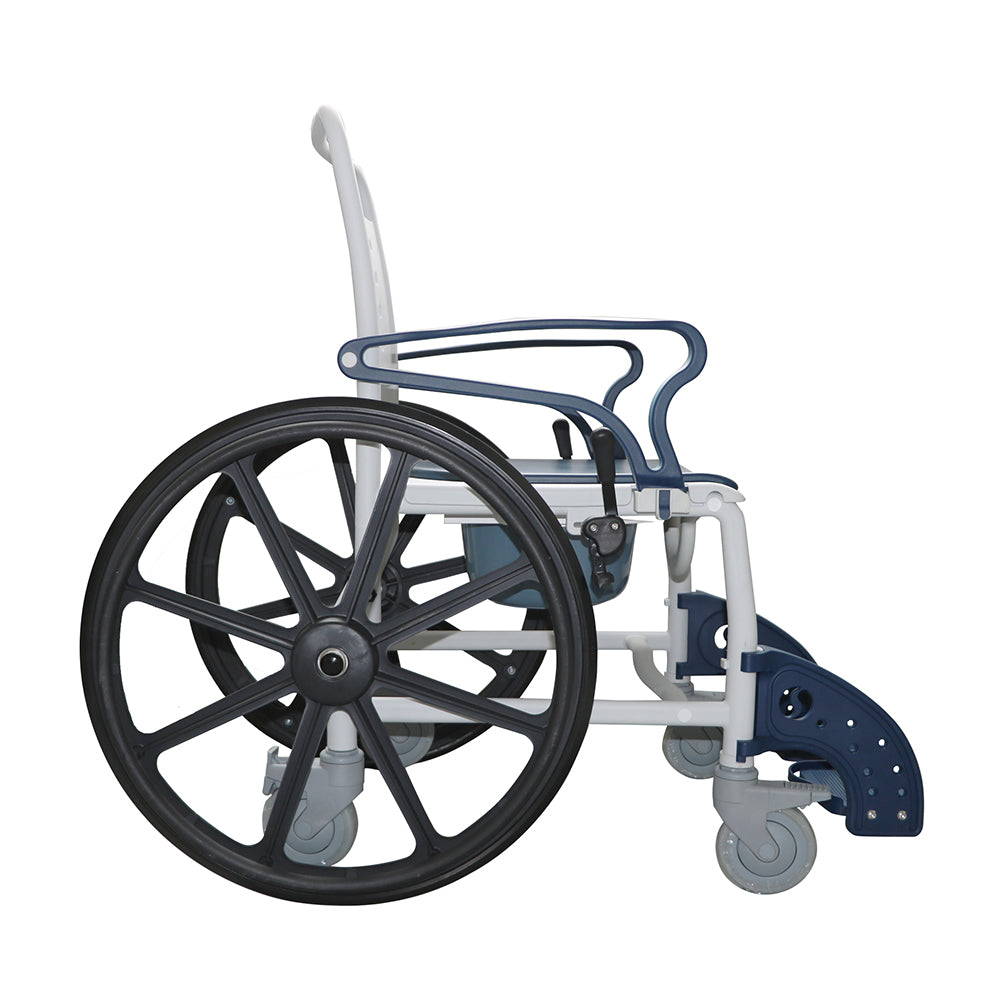 Adjustable Bath Commode Wheel Chair Foldable Disabled Commode Chair