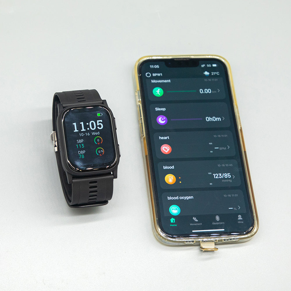 BP Smartwatch Fully Automatic Wrist Electronic Sphygmomanometer Blood Pressure Smartwatch