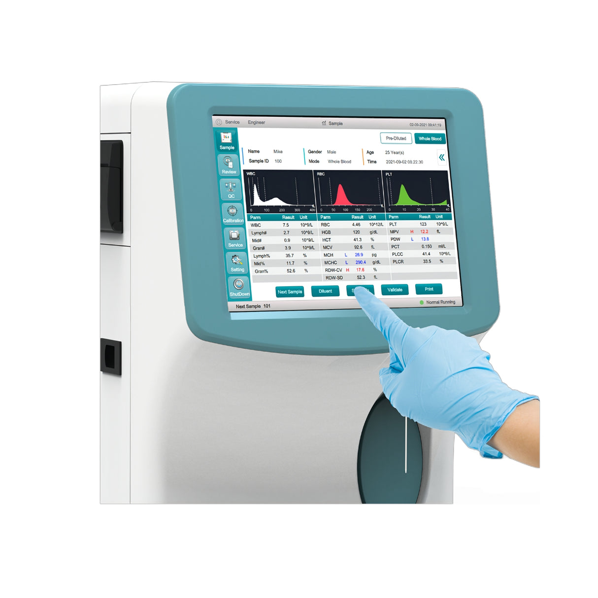 3-Part Blood Cell Counter CBC Hematology Analyzer