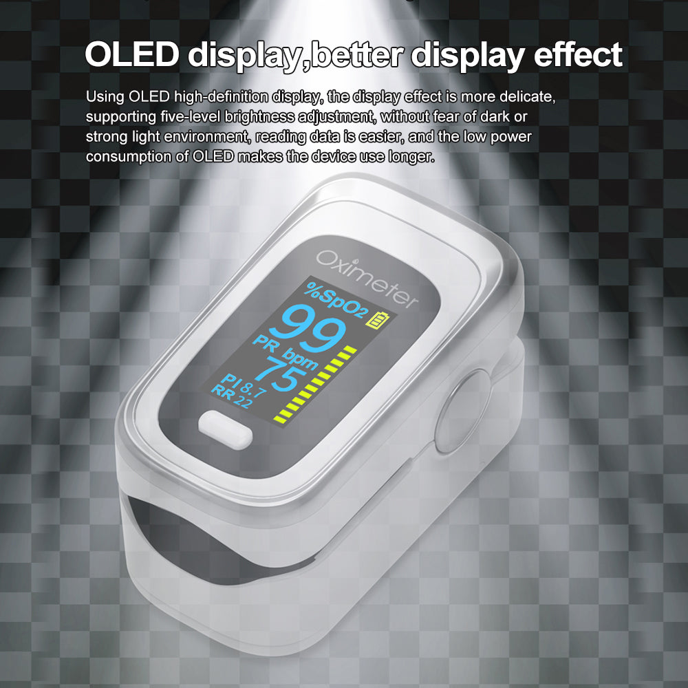 Finger Blood Oxygen OLED Display Fingertip Pulse Oximeter