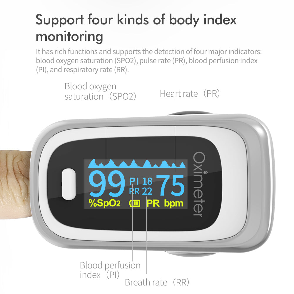 Finger Blood Oxygen OLED Display Fingertip Pulse Oximeter