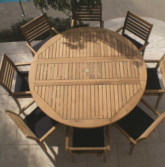 Grade-A Teak 8-Seater Round/Octagonal Outdoor Patio Dining Set
