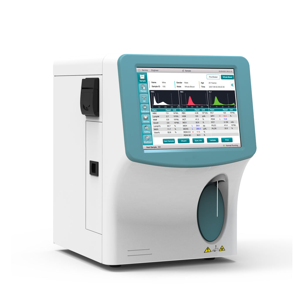3-Part Blood Cell Counter CBC Hematology Analyzer