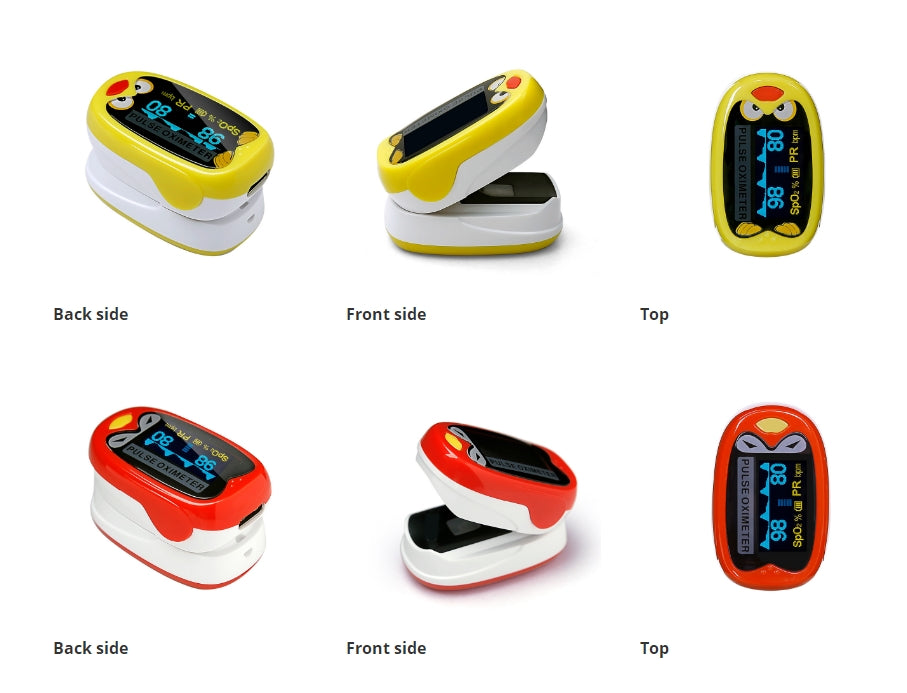 Children Fingertip Pulse Oximeter Blood Oxygen Saturation Monitor