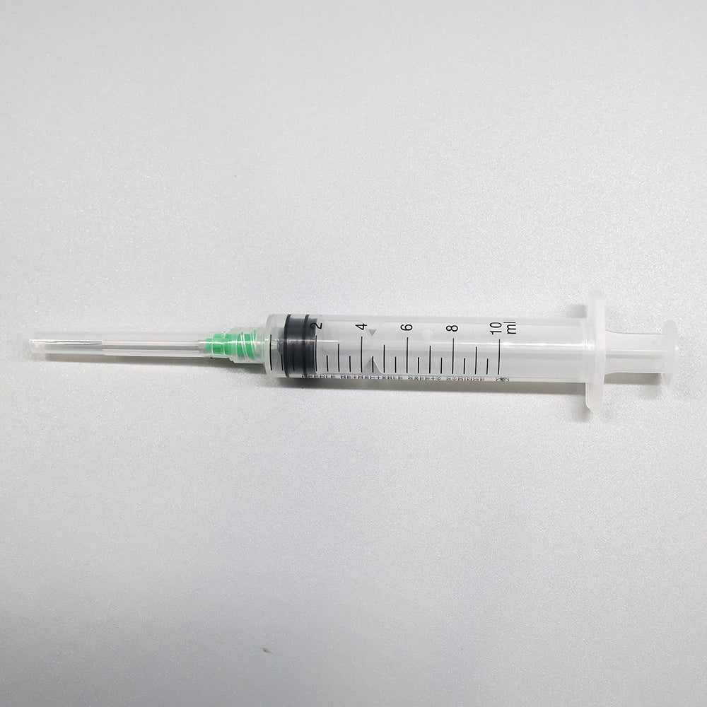 Disposable Plastic Safety Syringe with Retractable Needle