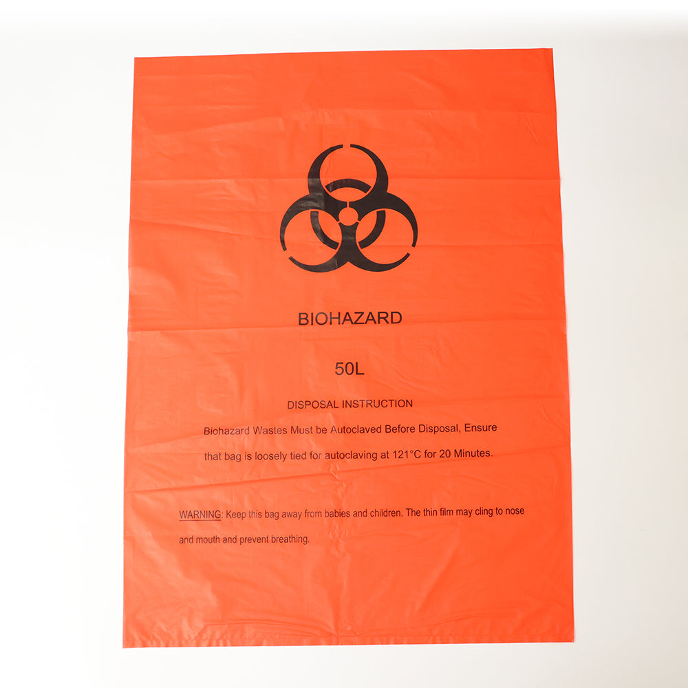 Disposable Plastic Medical Waste Bag Red Biohazard Bag