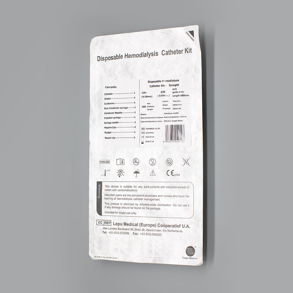 In Stock Hemodialysis Straight Curved Catheter Kit Standard Kit