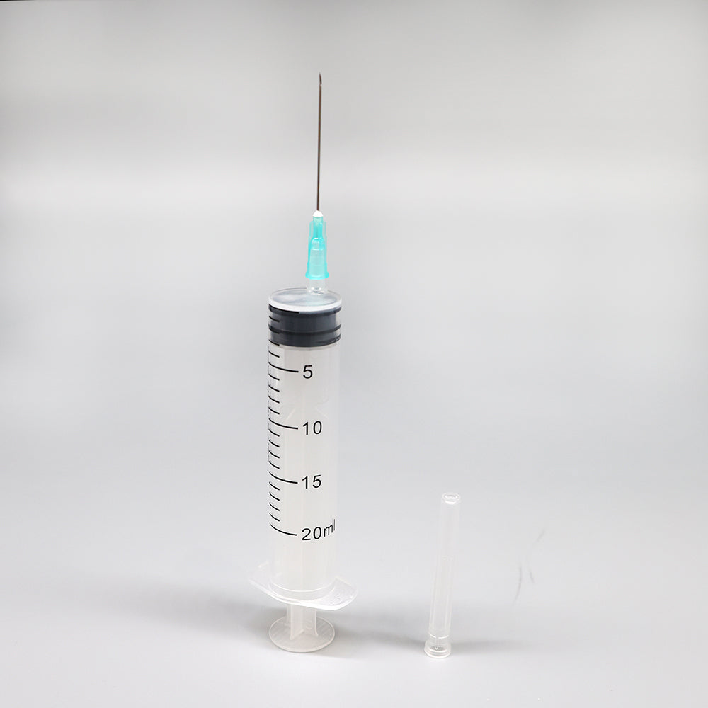 Medical Disposable Luer Slip Three-part Injection Syringe with Needle