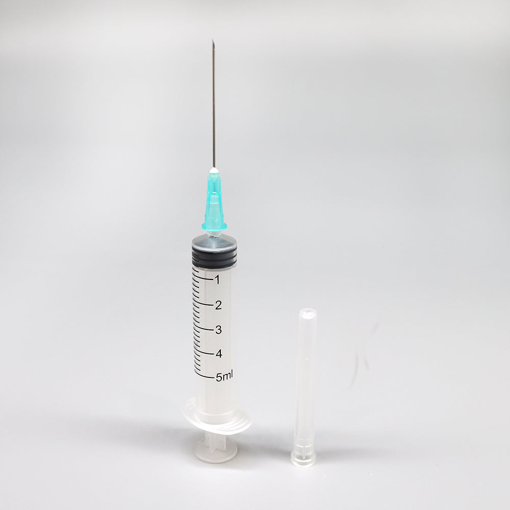 Medical Disposable Luer Slip Three-part Injection Syringe with Needle