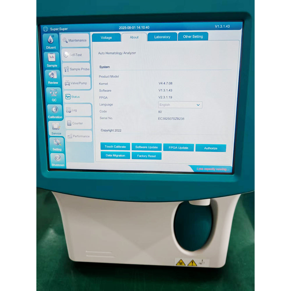 3-Part Blood Cell Counter CBC Hematology Analyzer