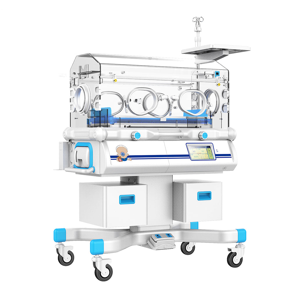 Infant Care Equipment Baby Incubator Double Wall Hood Air and Skin Mode Infant Newborn Incubator