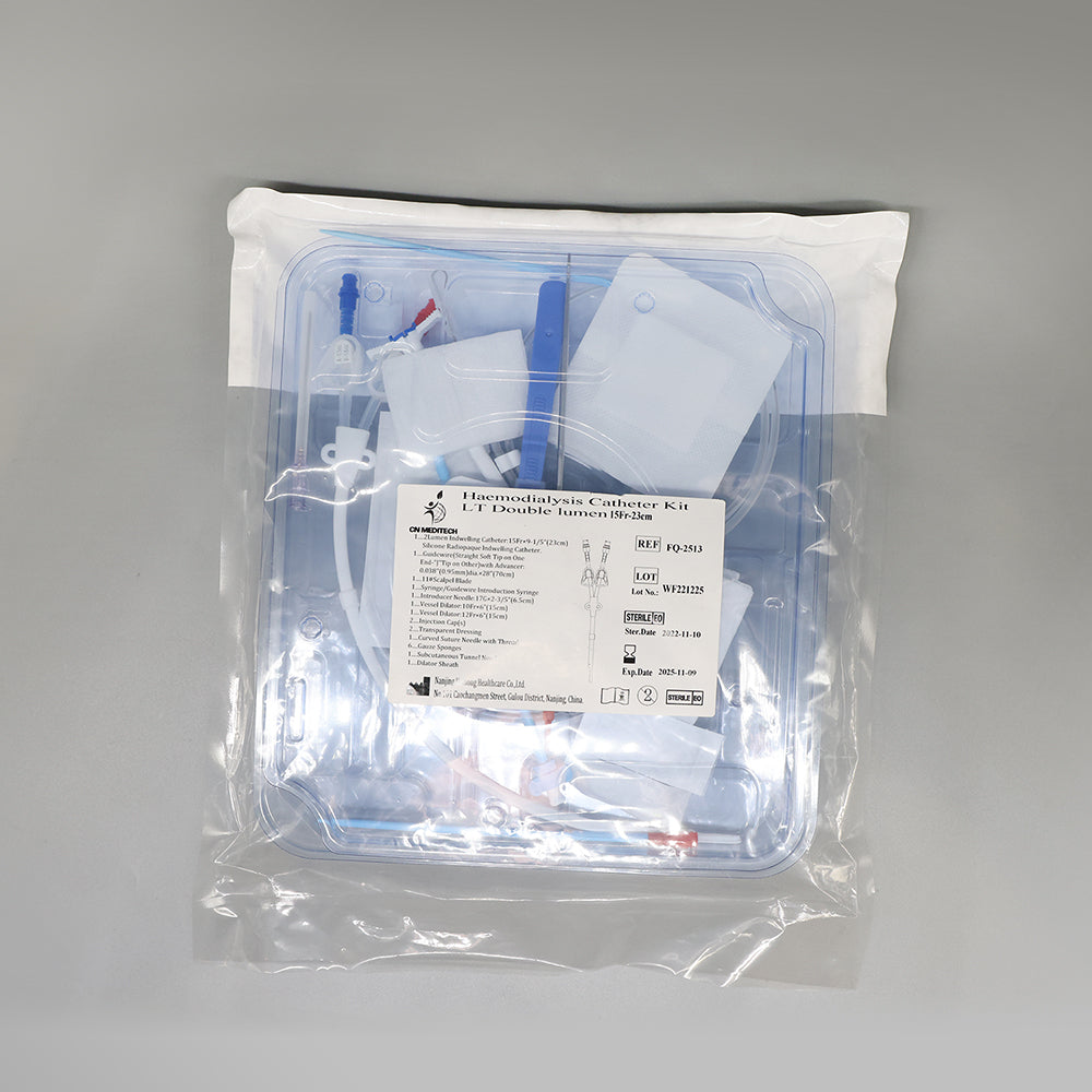 Medical Double Lumen Long Term Hemodialysis Catheter Kit