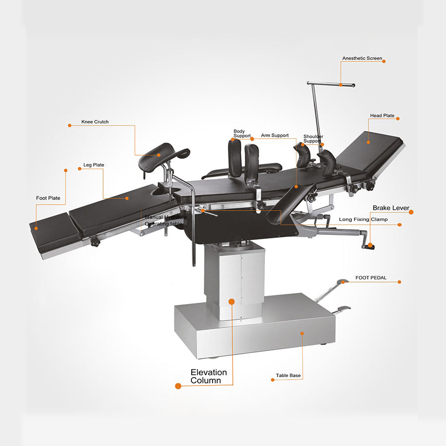 FDA Manual Operating Table Operating Theater Table