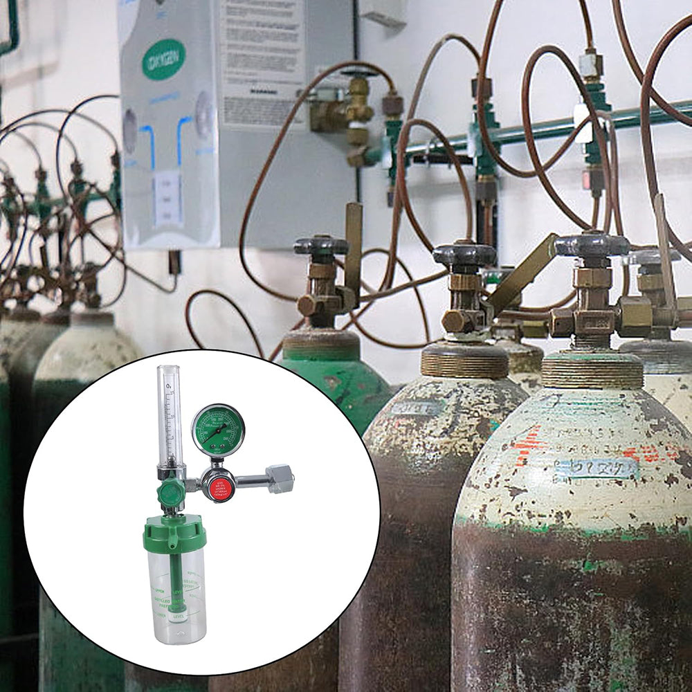 In Stock Oxygen Flowmeter Regulator Inhaler Pressure Reducer Pressure Reducing Valves With Humidifier Bottle