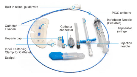 Silicone Peripheral Inserted Central Catheter Kit PICC Kit