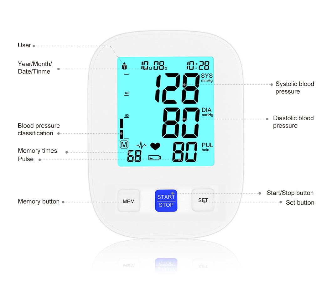 Arm Sphygmomanometer Automatic Blood Pressure Monitor