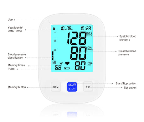 Arm Sphygmomanometer Automatic Blood Pressure Monitor