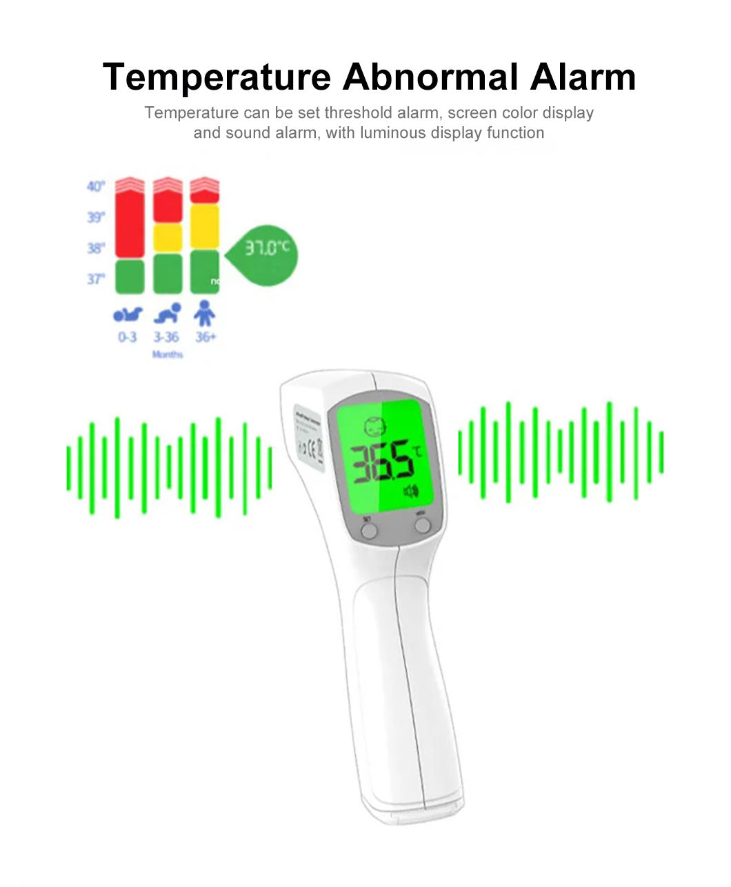 In Stock Forehead Temperature Gauge Infrared Forehead Thermometer