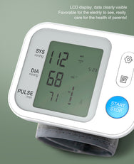 Wrist Blood Pressure Monitor Portable BP Machine Sphygmomanometer