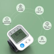 Wrist Blood Pressure Monitor Portable BP Machine Sphygmomanometer