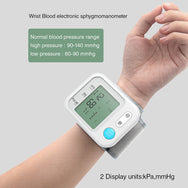 Wrist Blood Pressure Monitor Portable BP Machine Sphygmomanometer