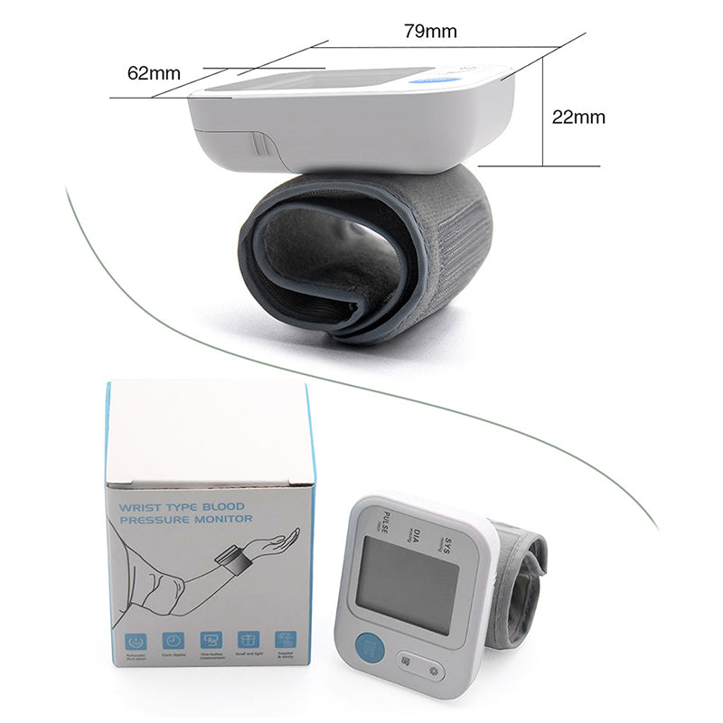 Wrist Blood Pressure Monitor Portable BP Machine Sphygmomanometer